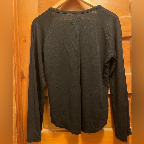 Chaser Linen Stretch Top Bell Statement Sleeves Raglan Shirt Rare Tee Flare Star - Picture 5 of 11